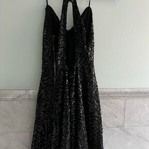 Black sequin dress